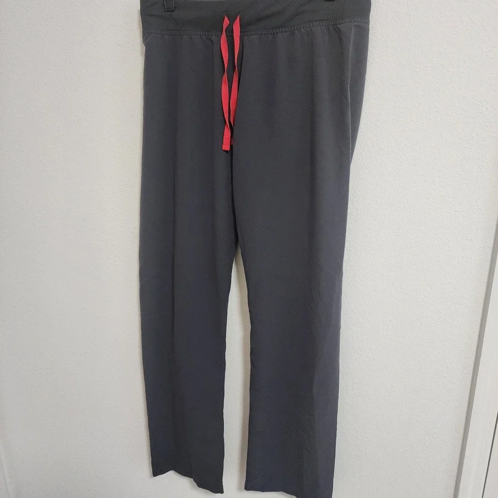 Figs Technical Collection‎ Pants Mens Medium Gray Straight Leg Drawstring Scrub